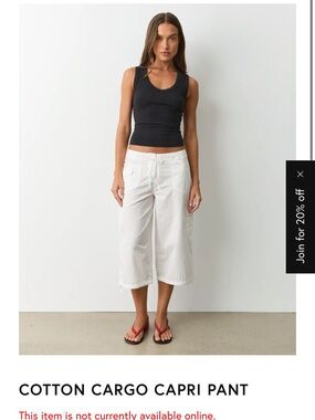 Glassons cotton cargo capri pants